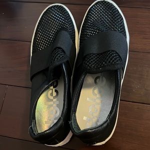 Dolce Vita black mesh slip on sneakers size 6